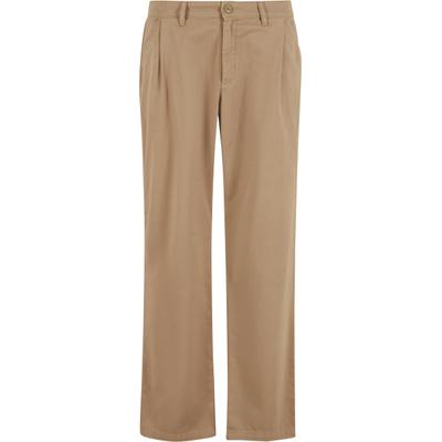 Stoffhose URBAN CLASSICS "Urban Classics Pleated Twill Pants", Herren, Gr. 28, Normalgrößen, beige (unionbeige), 100% Baumwolle, unifarben, loose fit, Hosen Stoffhose