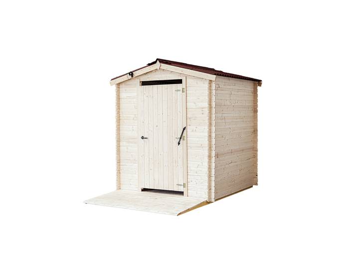 Abri WC bois massif avec plancher / Madriers 20 mm / 6,71 m2