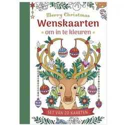 Deltas, Grusskarte + Briefpapier, Grusskarten zum Ausmalen - Frohe Weihnachten (20 Stk.)