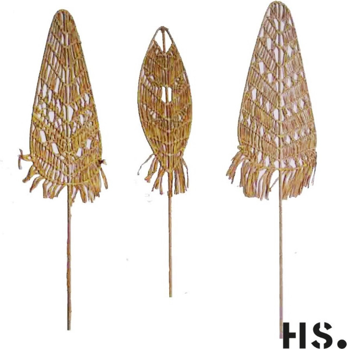 Home Society Deco Leaf Santo Staand - Set van 3 stuks - Hoogte: 92 cm