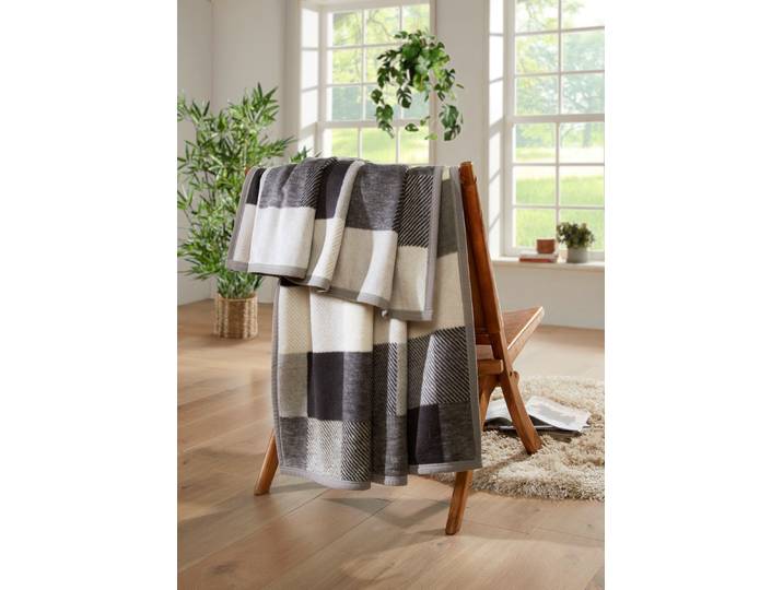 Strapazierfähig Schlafdecke Cotton Home , Grau Kariert