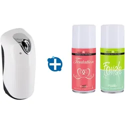 Mini Basic Duftspray weiß, 150 ml Duftspender, Starter Set aus Kunststoff, programmierbar, für 150 ml Sprühdosen