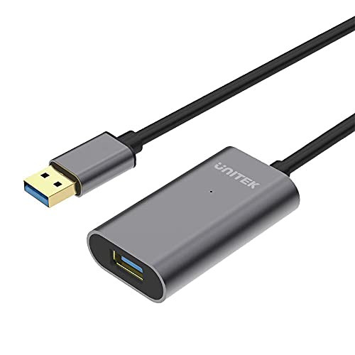 Unitek USB 3.2 Gen 1 actieve verlengkabel Y-3004, 5 meter, Grijs