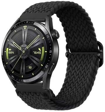 Uplifted Finds Quick Release Braided Loop Strap 18mm 20mm 22mm For Smart Watches 20 Mm black
