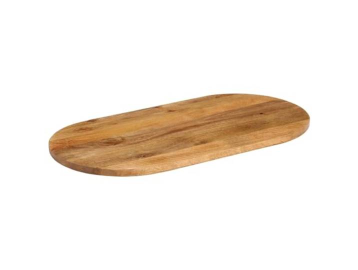 HGPOTUY Tischplatte 80x40x3,8 cm Oval Massivholz Mango Ersatztischplatte,rustikales Design,glatte Oberfläche,leicht zu reinigen,vielseitig kombinierbar
