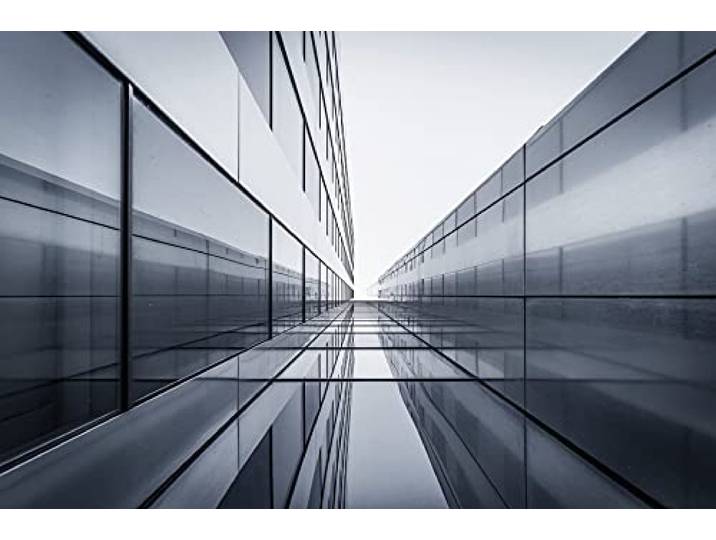 Rasch Tapeten 101201 - Fototapete mit modernem, grauem Hochhaus Fotomotiv aus der Young Artists Kollektion - 2,80m x 4,18m (L x B)