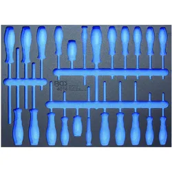 BGS 3/3 Werkstattwageneinlage LEER für: 23tlg. Schraubendreher-Set - 4014-5