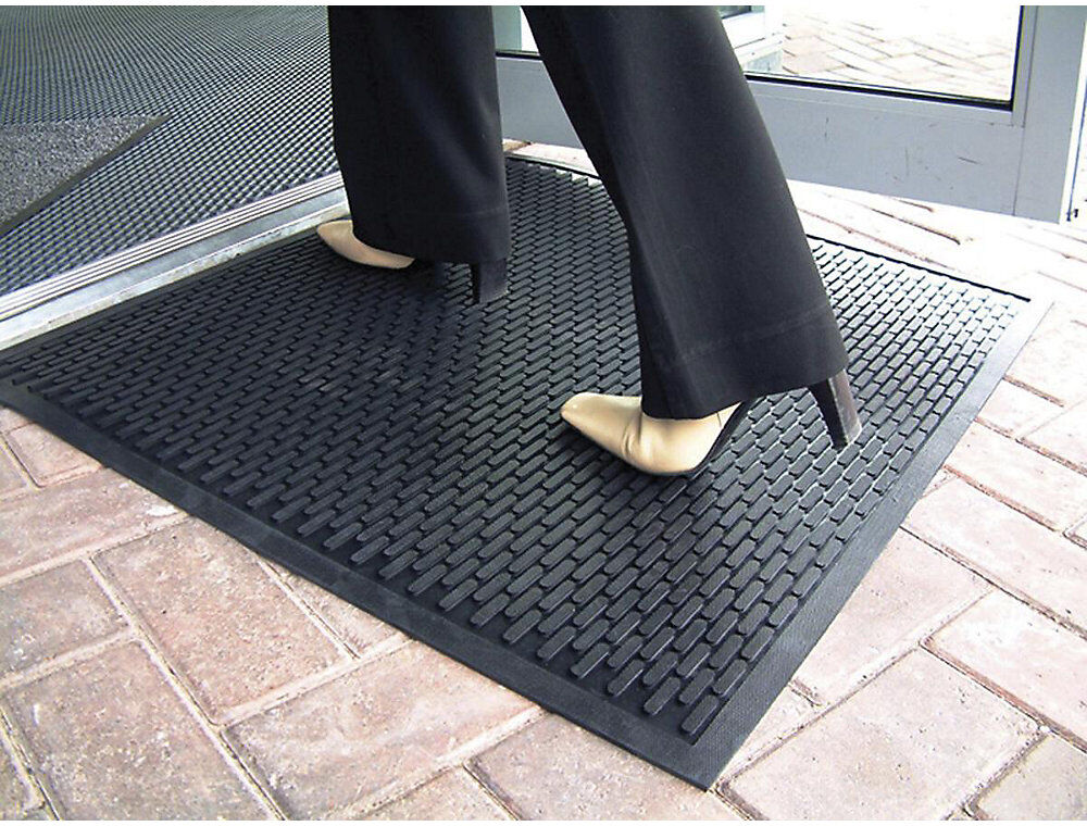 Schmutzfangmatte, Gummi, schwarz, LxB 750 x 850 mm COBA