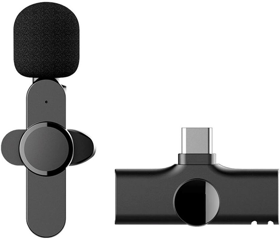 Lippa Trådløs Lavalier Mikrofon m. USB-C - Sort