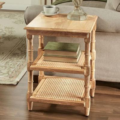 Carolina Chair And Table Co. Clifton Cane Accent Table Natural , Natural