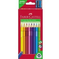 Faber-castell Farbstift triangular Jumbo farbig sortiert 10 St./Pack.