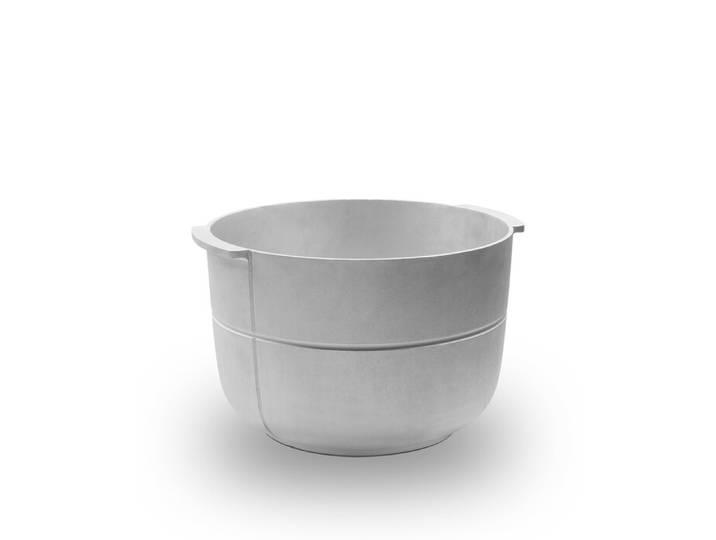 Pflanztopf Nr. 2, medium Linea Korbo silber, Designer Monica Förster, 32.5 cm