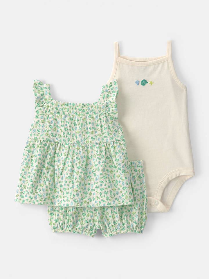 carter's 3tlg. Outfit in Grün - 80