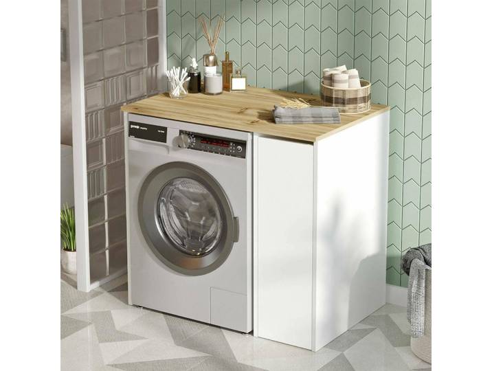 Axel - Armoire Multiusage Grande\, 94x88h cm Noyer Brun\, un Tiroir