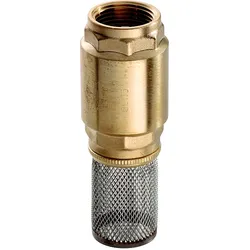 Hermann Schmidt Fußventil 3/4" Messing, mit Saugkorb aus Edelstahl