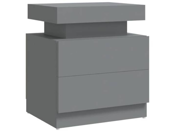 Heofavd Nachttisch Grau 45x35x52 cm aus Holzwerkstoff Beistelltisch