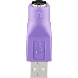 GOOBAY USB-Adapter, Violett - USB-Stecker (Typ A) - Mini-DIN 6-Buchse (PS/2)