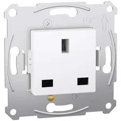 Merten MTN2120-0000 British-Standard Steckdosen-Einsatz 13A, AC 250 V, 2-polig + E MTN21200000
