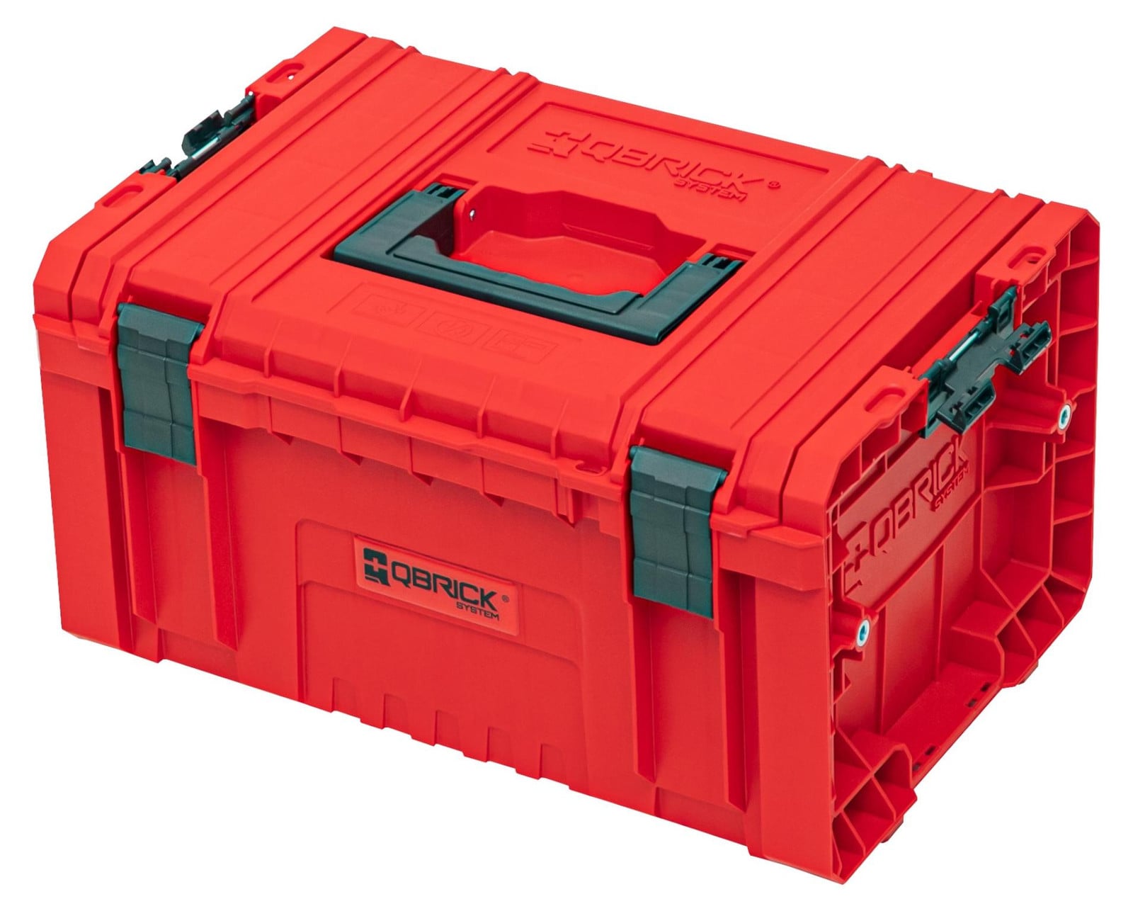 Qbrick System PRO Toolbox 2.0 RED ULTRA HD Patrol op maat gemaakte gereedschapskoffer, B/D/H: 45 x 26 x 24 cm, 19 l, IP54, stapelbaar met 3 compartimenten en legbord