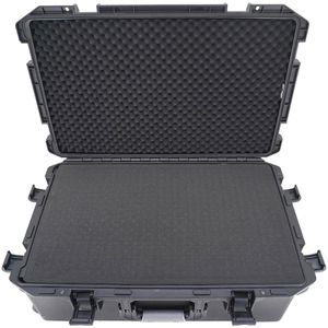 Sinora Transportkoffer 07146-28BK-C, abschließbar, Kunststoff, mit Rollen & Schaumstoff, wasserdicht (IP67), 71,5x28,5x46cm