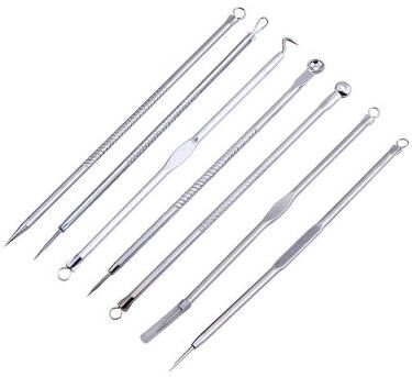 Inspired Deals 7 In 1 Acne Extractor Tool Set Stainless Steel Blackhead Remover Kit For Clear Skin 7 In 1 Acne Extractor Tool Set Stainless Steel Blackhead Remover Kit For Clear Skin