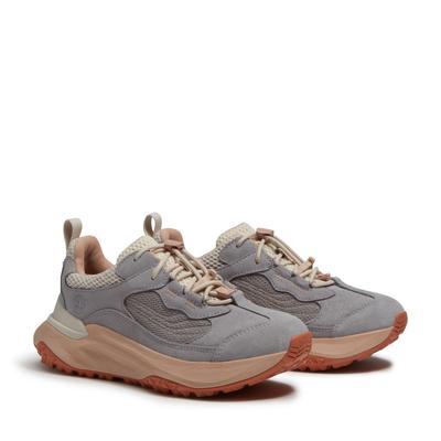 Sneaker TIMBERLAND "MOTION ACCESS - LOW LC WATERPROOF SNEAKER", Damen, Gr. 40, Synthetik, medium grau suede, Leder, Schuhe Sneaker, wasserdicht