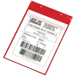 Tarifold, Informationsschild, Kennzeichnungstasche Neodym 170103 A4 rot 5 St./Pack.