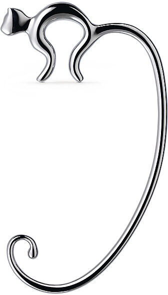 Alessi Taschenhalter MINOU Edelstahl Schwarz  silber B