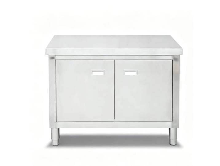 YPIOUREN Edelstahl Arbeitsplatte, Edelstahl Tisch, Grill Tisch Dreistufiger Stauraum, Verdickte Arbeitsplatte, Tragfähig for 200 Kg, Wackelt Nicht(100x50x80/39.3x19.6x31.4in)
