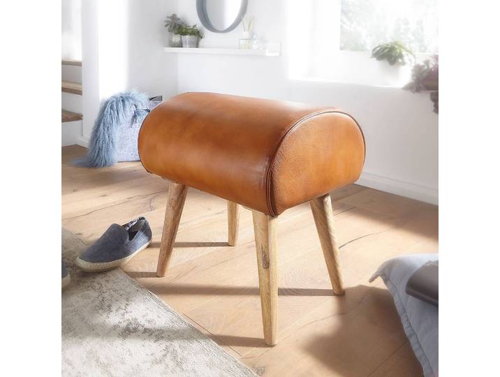 Polsterhocker Sora 45cm Braun