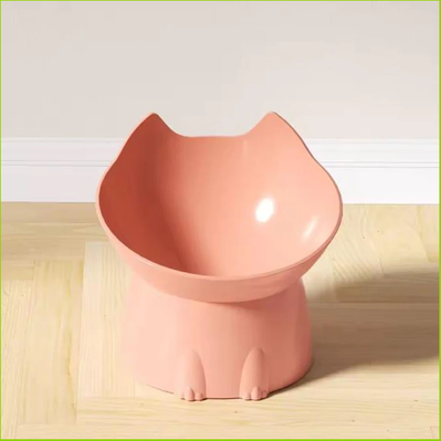 Quick Pick Pro Premium Raised Pet Feeding Bowl With Neck Support For Cats & Dogs pink