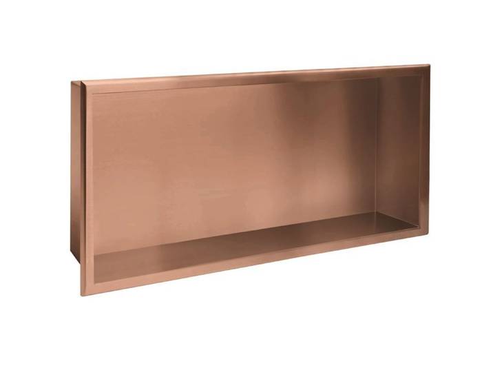 Étagère De Salle De Bains Encastrée Rea 30X60 Cuivre Brossé 10X60X30Cm