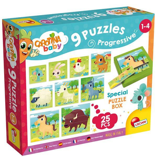 Liscianigiochi Carotina Baby 8-delig puzzel - Boerderij