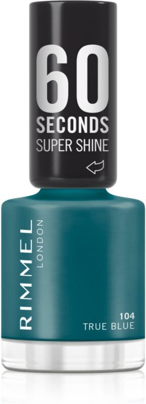 Rimmel 60 Seconds Super Shine nail polish shade 104 True Blue 8 ml