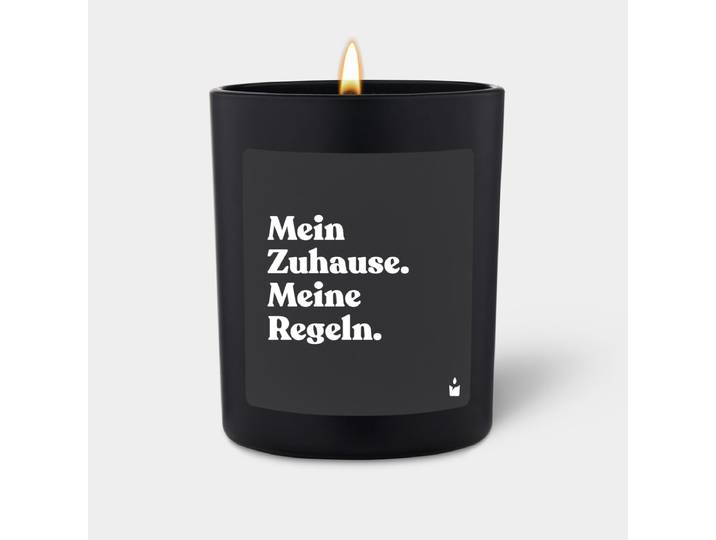 Duftkerze Schwarz Woody Mein Zuhause. Meine Regeln.