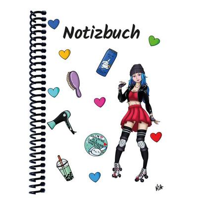 A 5 Notizbuch Manga Enora, weiß, liniert