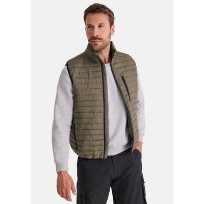 Steppweste STOOKER MEN "HENRIK Steppweste", Herren, Gr. L, olive, 100% Polyester, regular fit, Westen Steppweste, Steppweste für Herren