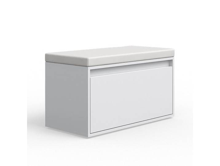 Vicco Schuhbank Iker Weiß 80 x 45 cm, Holzwerkstoff, Rechteckig, 80x45x39 cm, Garderobe, Schuhaufbewahrung, Schuhregale