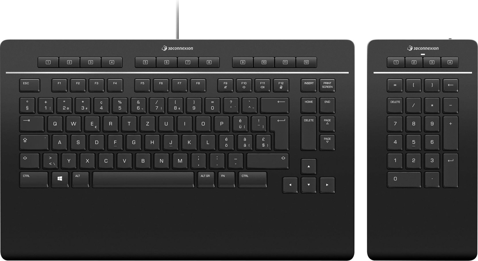 3Dconnexion Pro Toetsenbord en numeriek keypad USB QWERTZ Zwitserland