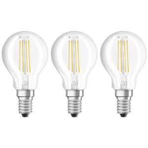 OSRAM LED-Lampe Base, E14, 4W ersetzt 40W, warmweiß, 3 Stück