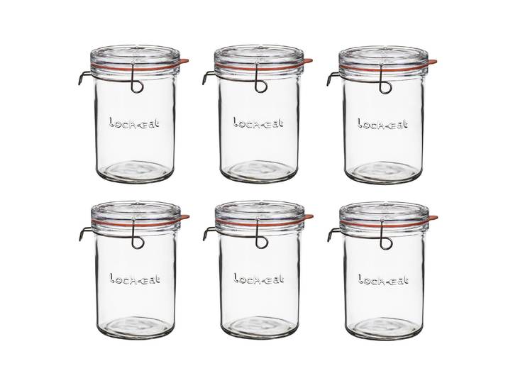 Einmachglas Luigi Bormioli Einmachglas 1000 ml , transparent, H:17cm Ø:12cm, Glas, Lebensmittelaufbewahrungsbehälter, Einmachglas