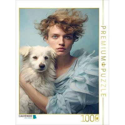 CALVENDO Puzzle Mensch und Hund | 1000 Teile Lege-Größe 64x48cm Foto-Puzzle für glückliche Stunden
