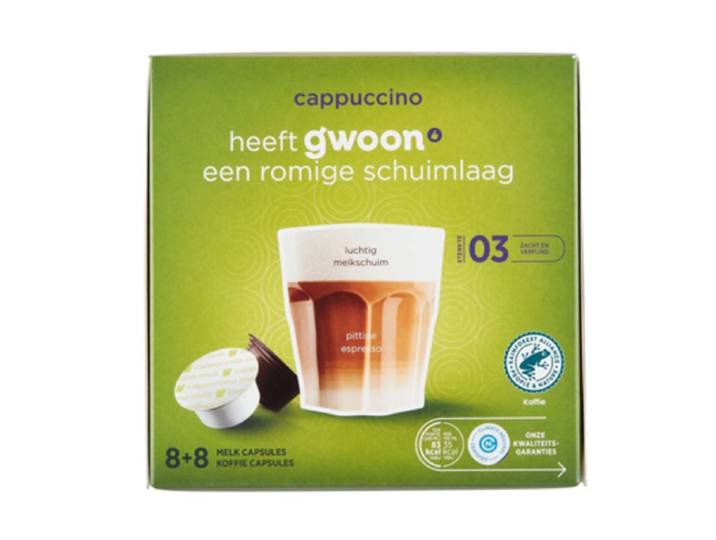 G'woon Cappuccino Koffiecapsules - 186 g