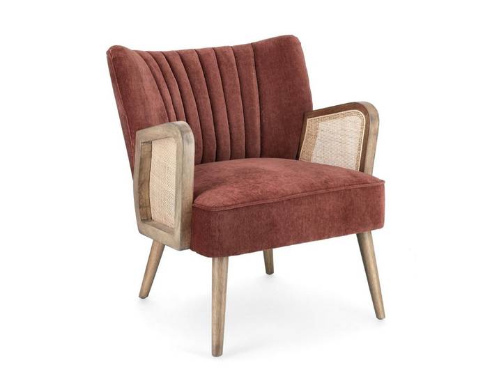Feeling4Home Sessel Virna aus Stoff, Rot