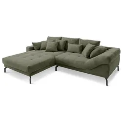 filippo Ecksofa Valentina Cord Grün Olive