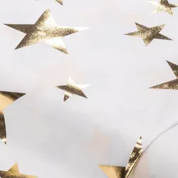 Elastik-Jersey mit Foliendruck "Sterne", weiß/gold