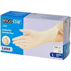 HYGOSTAR unisex Einmalhandschuhe GRIP weiß Größe L - 100 Stück
