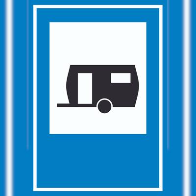 HB-Druck Wohnwagen Schild A3 Rückseite selbstklebend