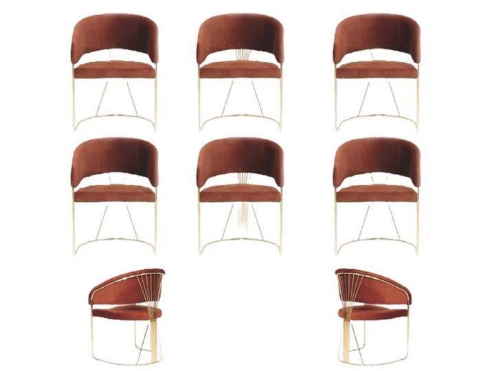 Xlmoebel Loungesessel Elegantes Lounge-Set mit gepolsterten Stühlen und Sesseln (6-St., 6x Stühle), Hergestellt in Europa