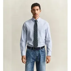 Gant für Herren. 3263005 Blaugestreiftes Oxford-Archiv-Hemd (M), Lässig, Klassisch, Langarm, Bio-Baumwolle